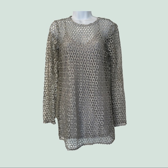 Silver metallic mini dress - Picture 3 of 9